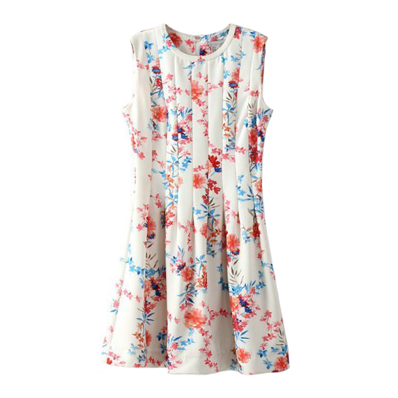 FLORAL PLEATED DRESS - product image