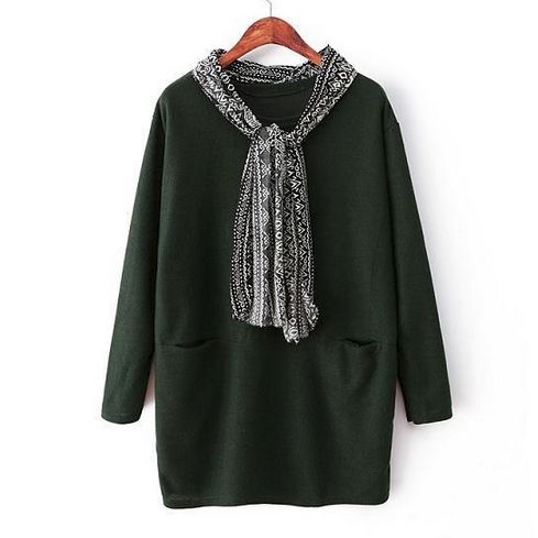 LONG JUMPER WITH SCARF - product image