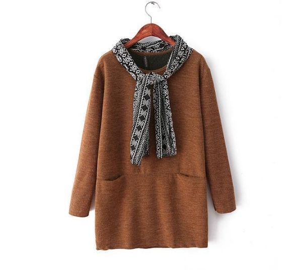 LONG JUMPER WITH SCARF - product image