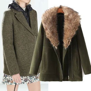 LARGE FUR COLLAR COAT - product image
