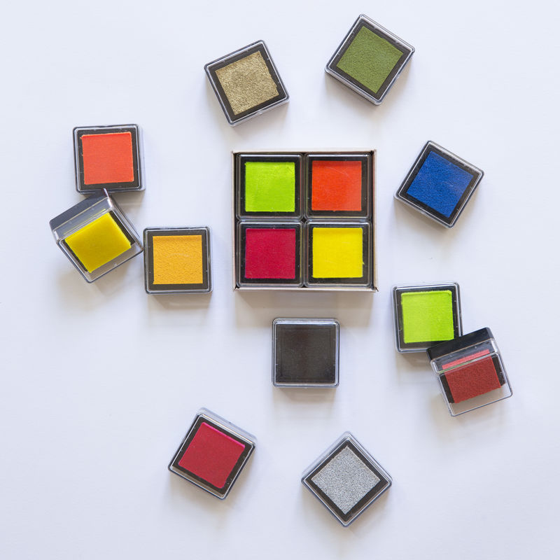 Neon Chroma Ink Pad Set Pink/Orange/Green/Yellow Yellow Owl