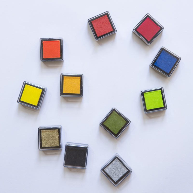 Chroma Ink Pad Set Red/Yellow/Green/Blue Yellow Owl