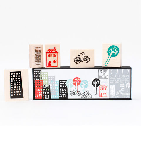 City,Stamp,Set,print workshop, yellow owl workshop, christine schmidt, city stamps, city stamp set