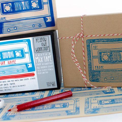Mixtape,Stamp,Activity,Kit,yellow owl workshop, stamp sets, stamps, christine schmidt, mixtape stamp