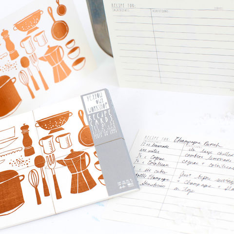 Copper,Foil,Recipe,Cards,yellow owl workshop, recipe cards, christine schmidt, kitchen tools