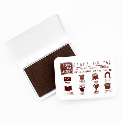 Brown,Ink,Pad,ink pad, brown ink pad, yellow owl workshop, stamps, stamping, ink, ASTM, archival ink