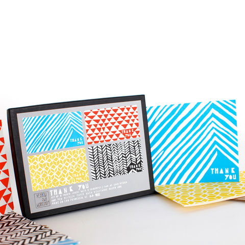 Geometric,Thank,You,Card,Set,yellow owl workshop, christine schmidt, card sets, geometric thank you cards, thank you card sets