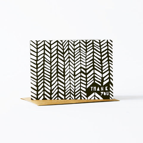 Geometric,Thank,You,Card,-,Black,christine schmidt, yellow owl workshop, thank you card, geometric card, thank you card set