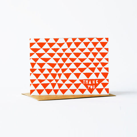 Geometric,Thank,You,Card,-,Red,christine schmidt, yellow owl workshop, thank you card, geometric card, thank you card set
