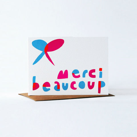 Notes,en,Français,Card,-,merci,beaucoup,christine schmidt, yellow owl workshop, merci card, french card, notes en francais, francais card, thank you card