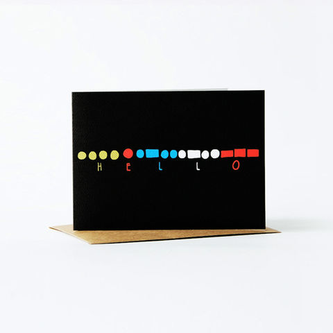 morse,code,Card,-,hello,christine schmidt, yellow owl workshop, greeting card, morse code card, hello card