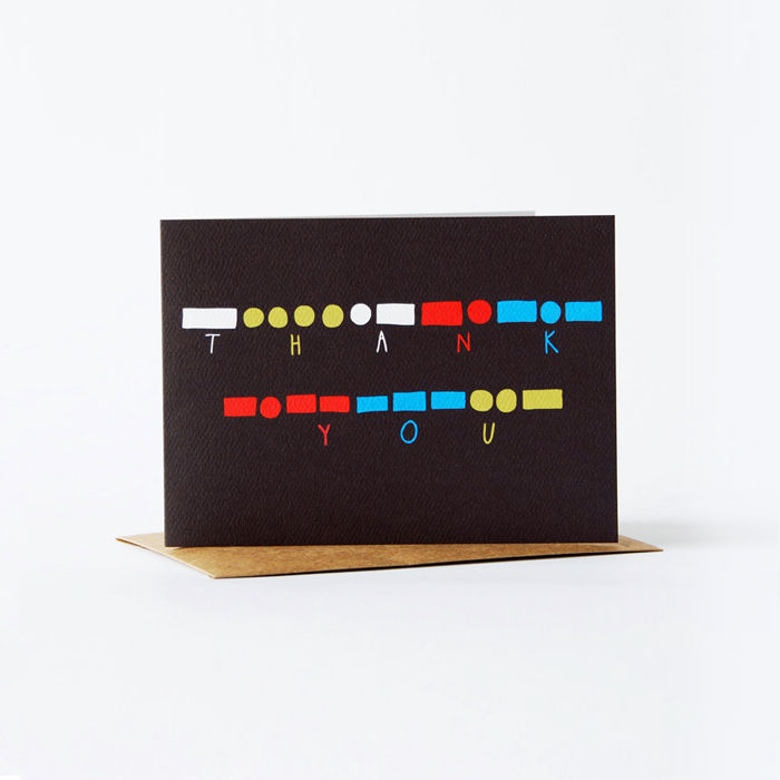 morse code Card - thank you - product images
