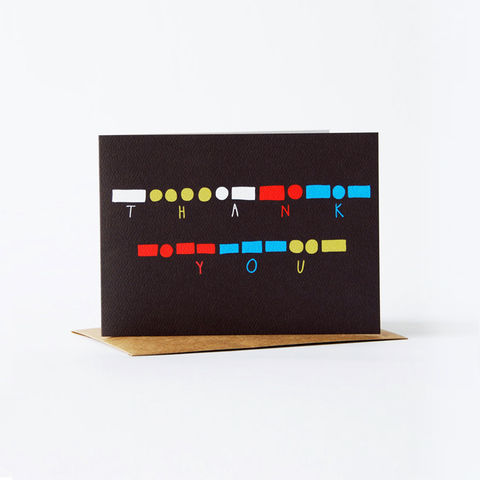 morse,code,Card,-,thank,you,christine schmidt, yellow owl workshop, greeting card, morse code card, thank you card