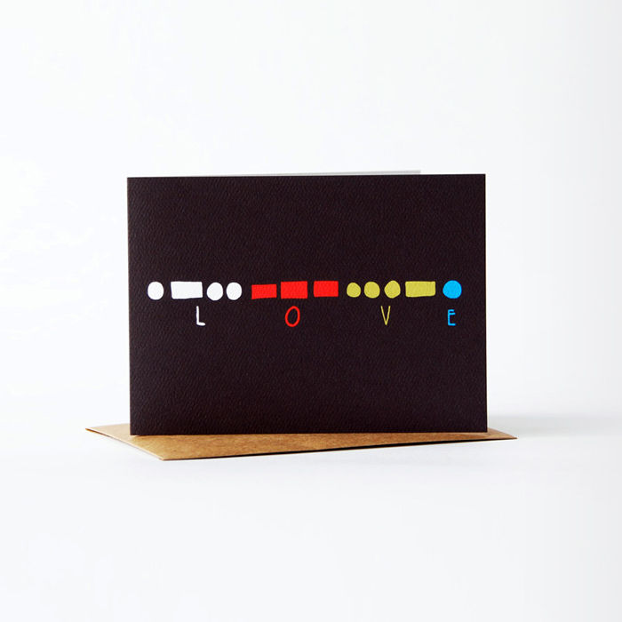 morse code Card - love - product images
