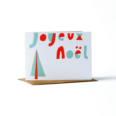 joyeux,noel,card,christine schmidt, yellow owl workshop, greeting card, holiday card, french christmas card