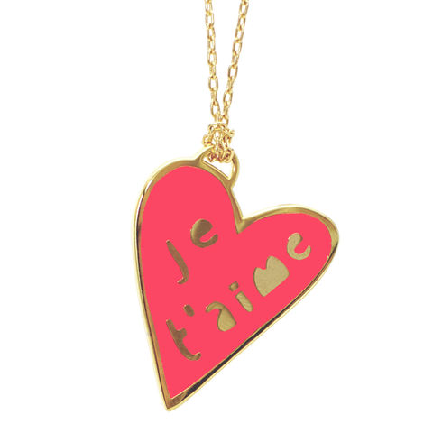 NEON,Je,T'Aime,Pendant,je t'aime pendant, yellow owl workshop, christine schmidt, neon jewelry, neon