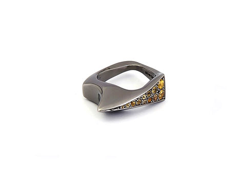 Kasia,Piechocka,-,Small,Weight,Ring,with,Twelve,Sapphires,Kasia Piechocka, Lapel, Pendant, Jewellery, silver, gold, ring, jewelery, jewelry