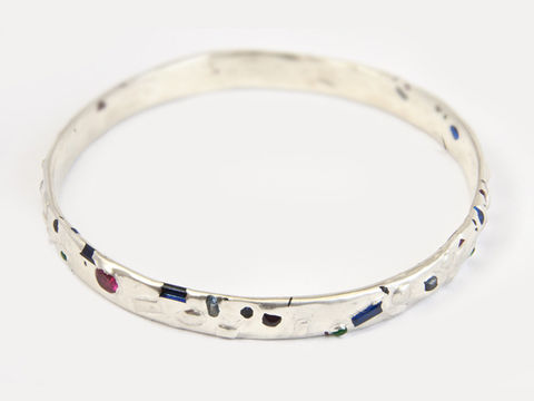 Mabel,Hasell,-,Floating,Gems,Bracelet,Mabel Hasell, Lapel, Pendant, Jewellery, silver, gold, ring, jewelery, jewelry