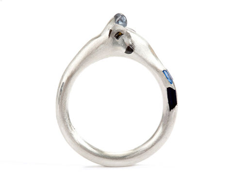 Mabel,Hasell,-,Floating,Gems,Ring,1,Mabel Hasell, Lapel, Pendant, Jewellery, silver, gold, ring, jewelery, jewelry