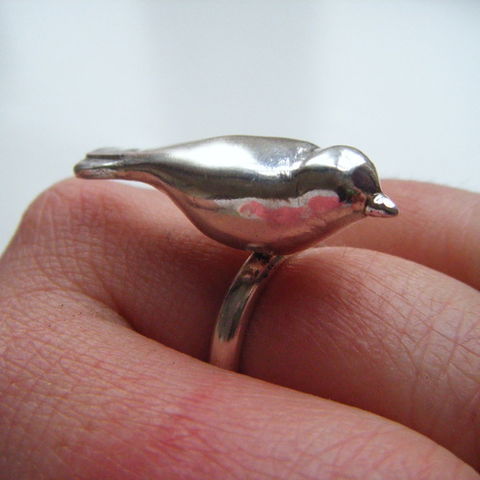 Miranda,Chambers,-,Bird,Ring,Miranda Chambers, Bird Ring, Ring, Jewellery, Jewelery, Contemporary silver jewellery, Silver, designer silver jewellery