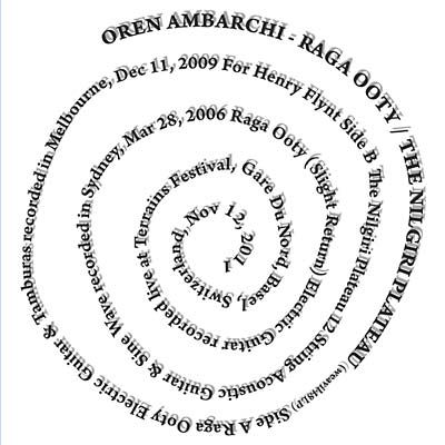 Oren,Ambarchi,-,Raga,Ooty,/,Nilgiri,Plateau,LP,Oren Ambarchi, Raga Ooty / Nilgiri Plateau, Bo'Weavil Recordings, Vinyl, LP