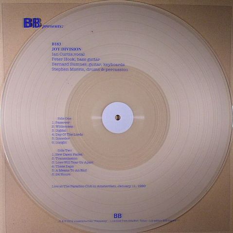 Joy,Division,‎–,Live,At,The,Paradiso,Club,,Amsterdam,1980,LP,Joy division, Live At The Paradiso Club, B13, vinyl, LP