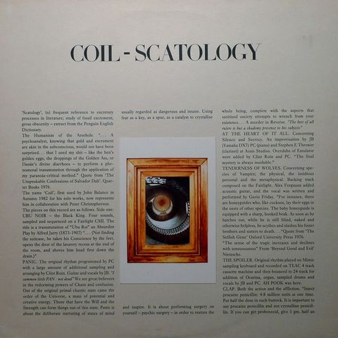 Coil,‎–,Scatology,LP, Scatology, Force & Form, LP, vinyl