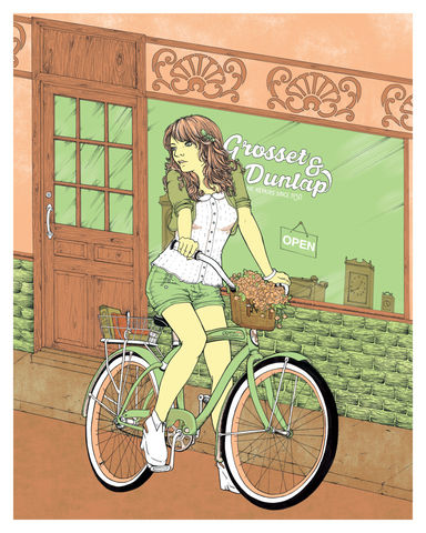 Stratemeyer's,Summer,Girl,screenprint, erica williams, illustration, g1988, hello giggle, nancy drew, mystery, bike, minneapolis