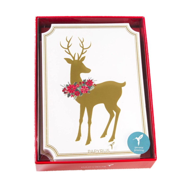papyrus cards boxed reindeer with wreath boxed cards set of 14 papyrus cards boxed reindeer with wreath boxed cards set of 14