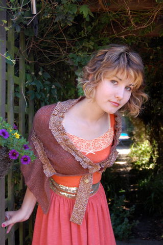 Knitted,cape,with,ditsy,print,detail,cardigan,coat,knitwear