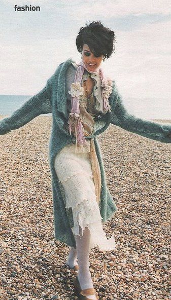Hand dyed long cardigan coat made to order.. - product images