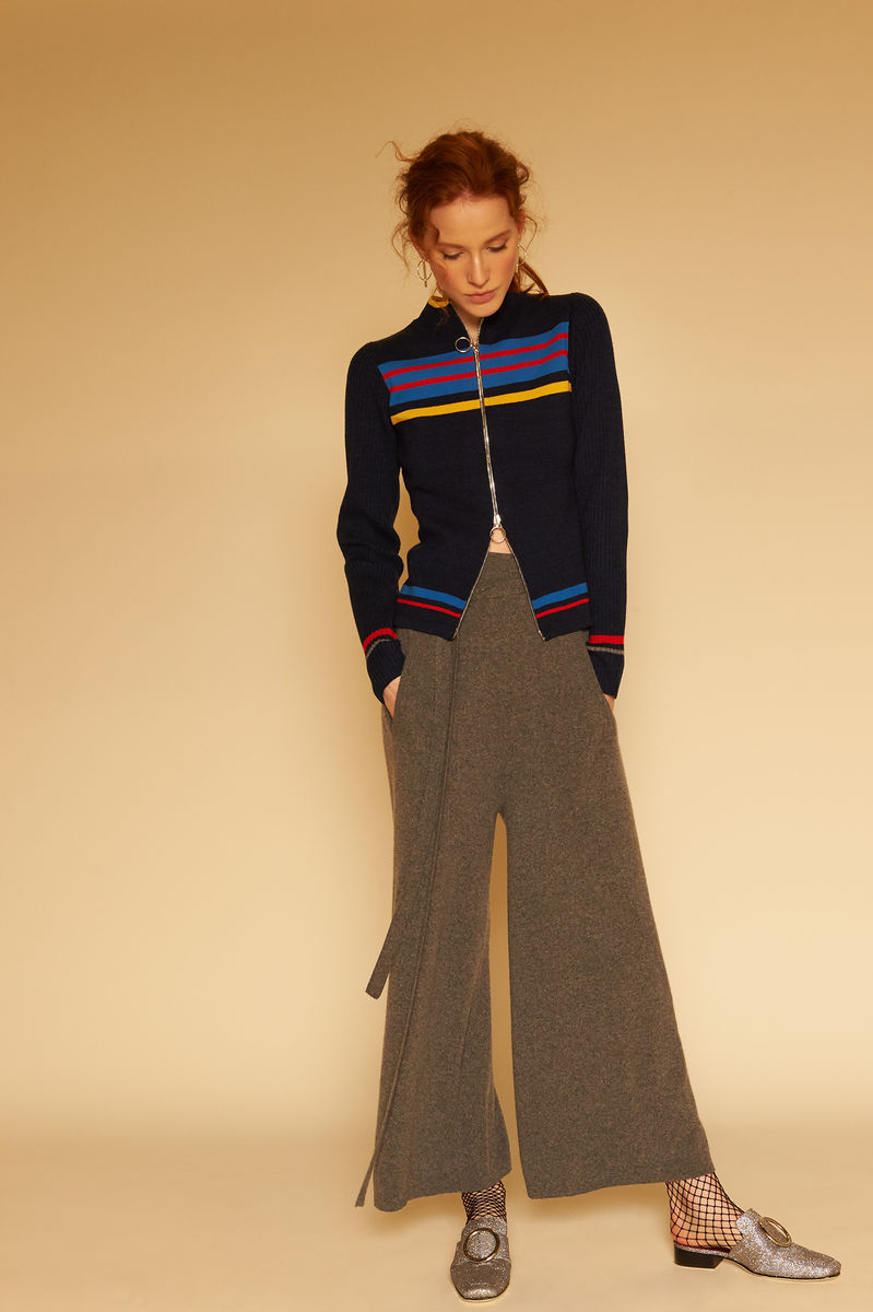 ribbed wide leg culottes