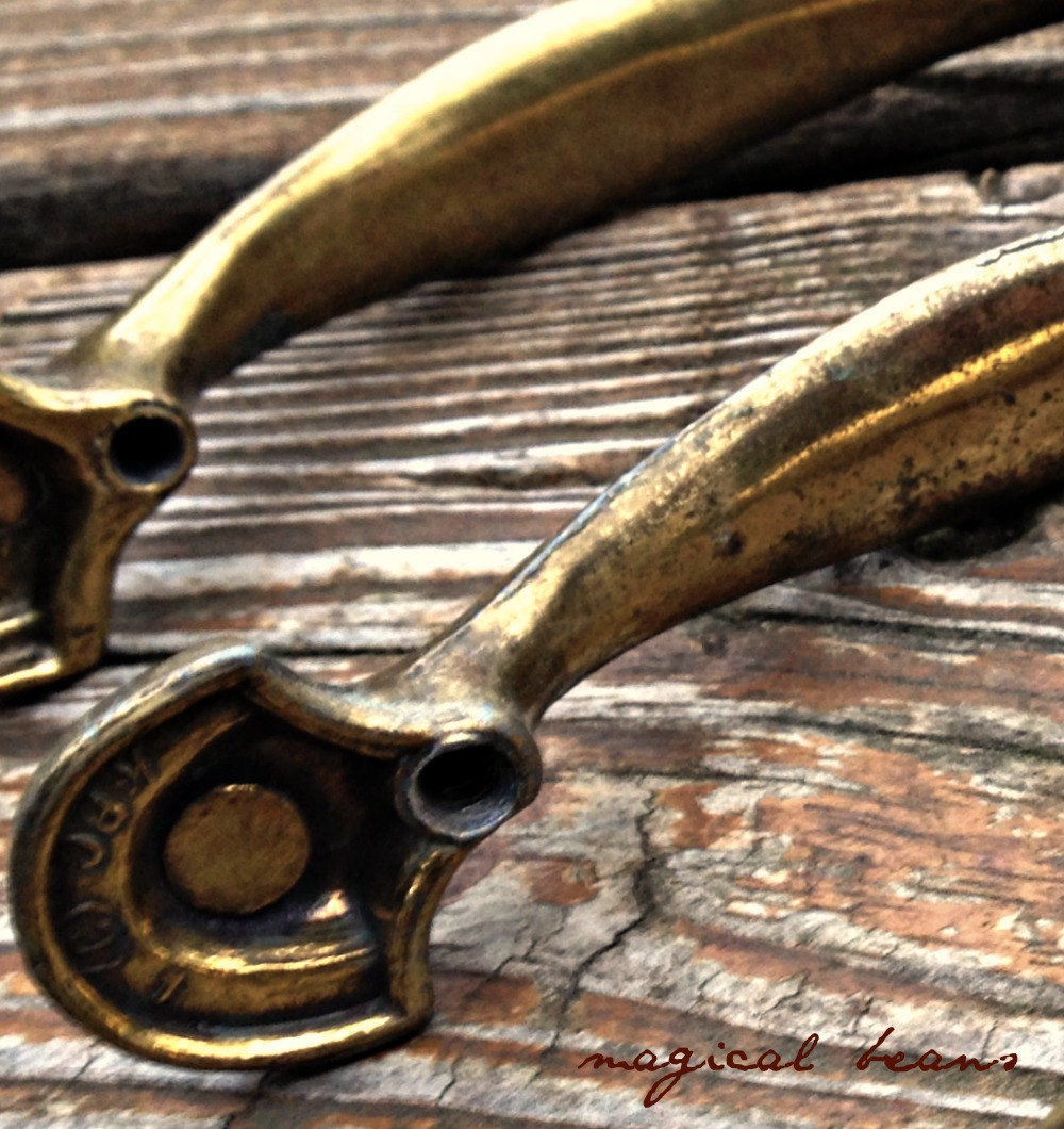 Solid Brass Bow Pulls by Keeler Brass Company Magical Beans Home