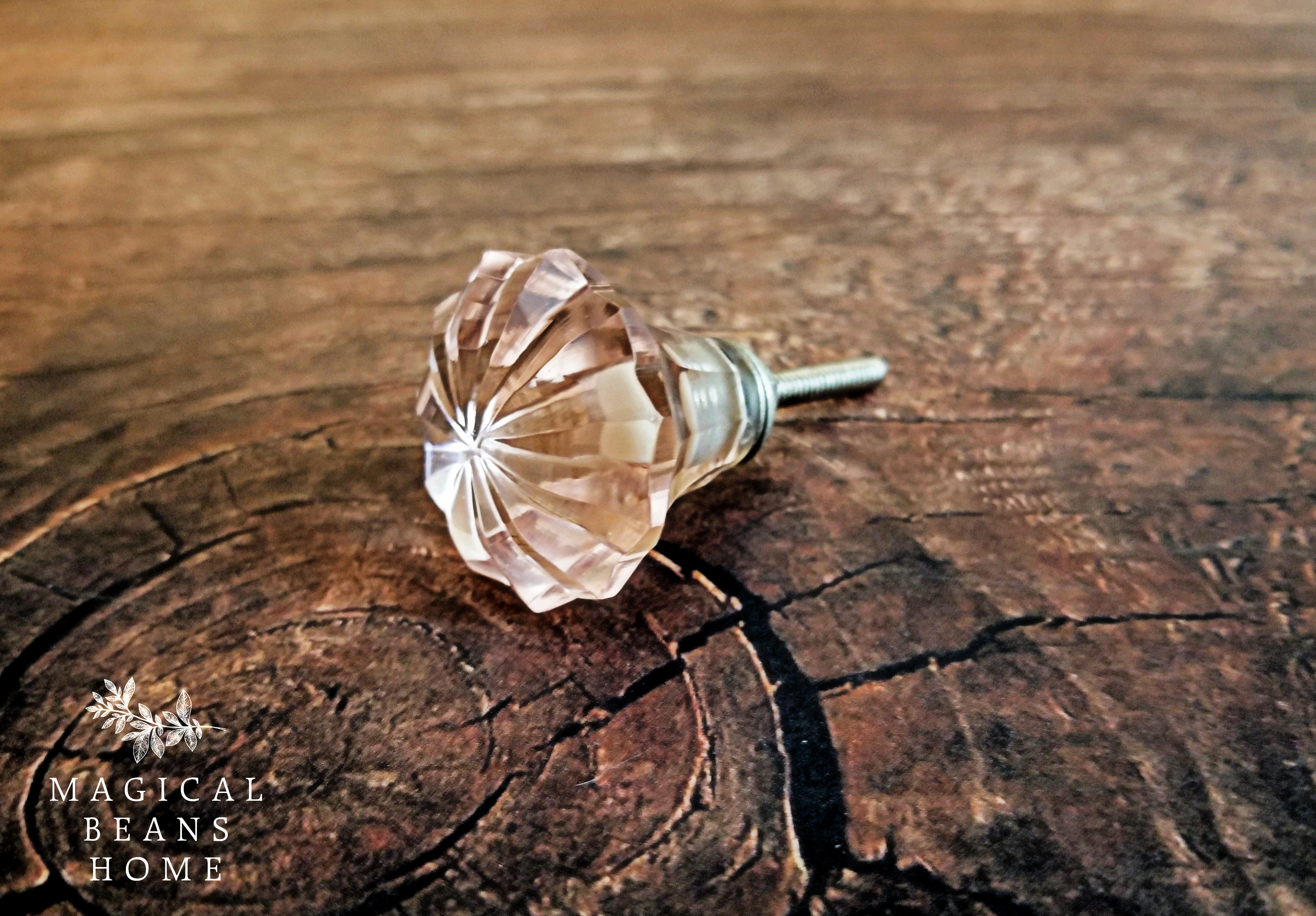 blush glass umbrella knob