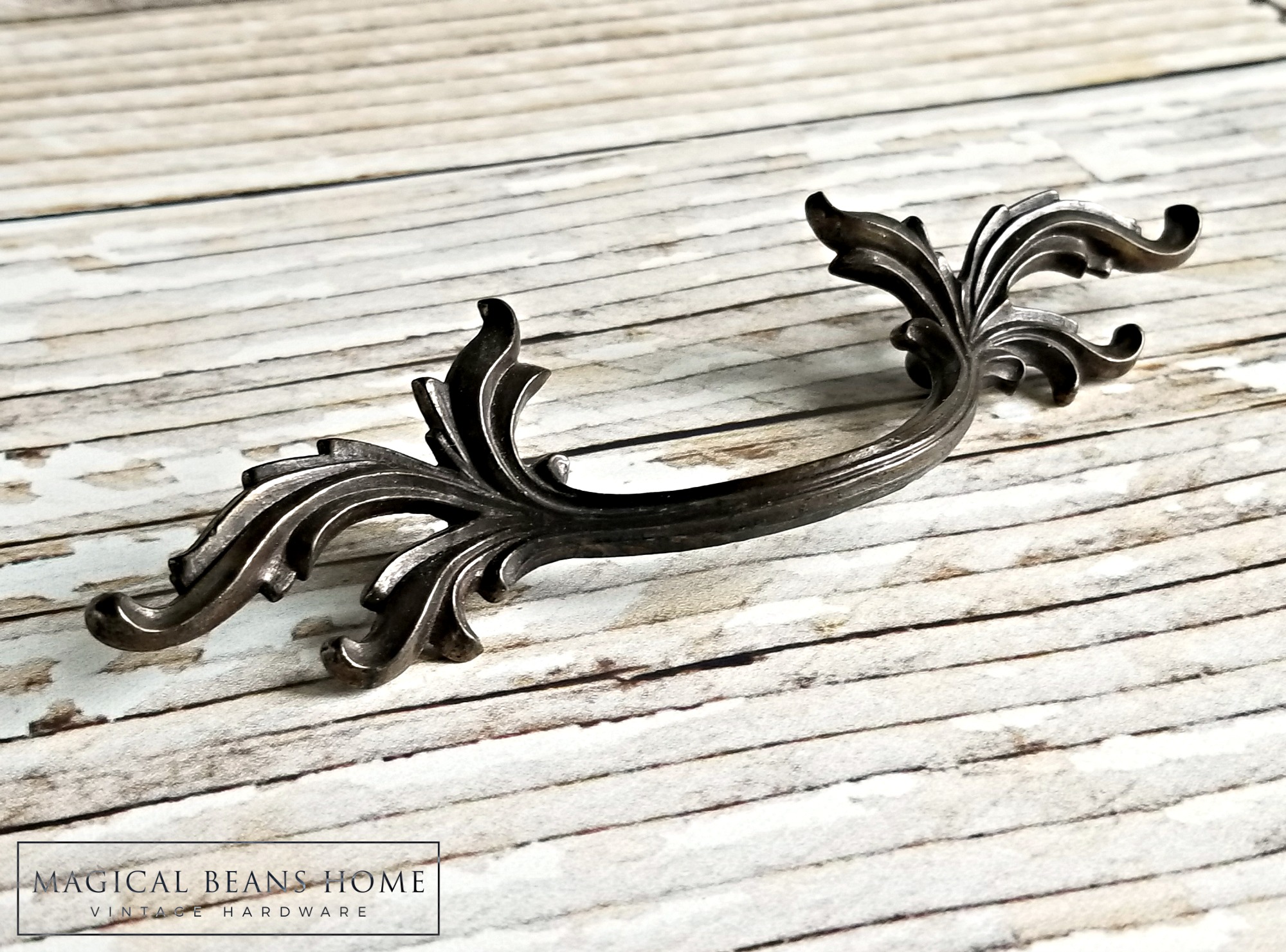 SOLID BRASS, FRENCH PROVINCIAL DRAWER PULL BY KEELER BRASS CO