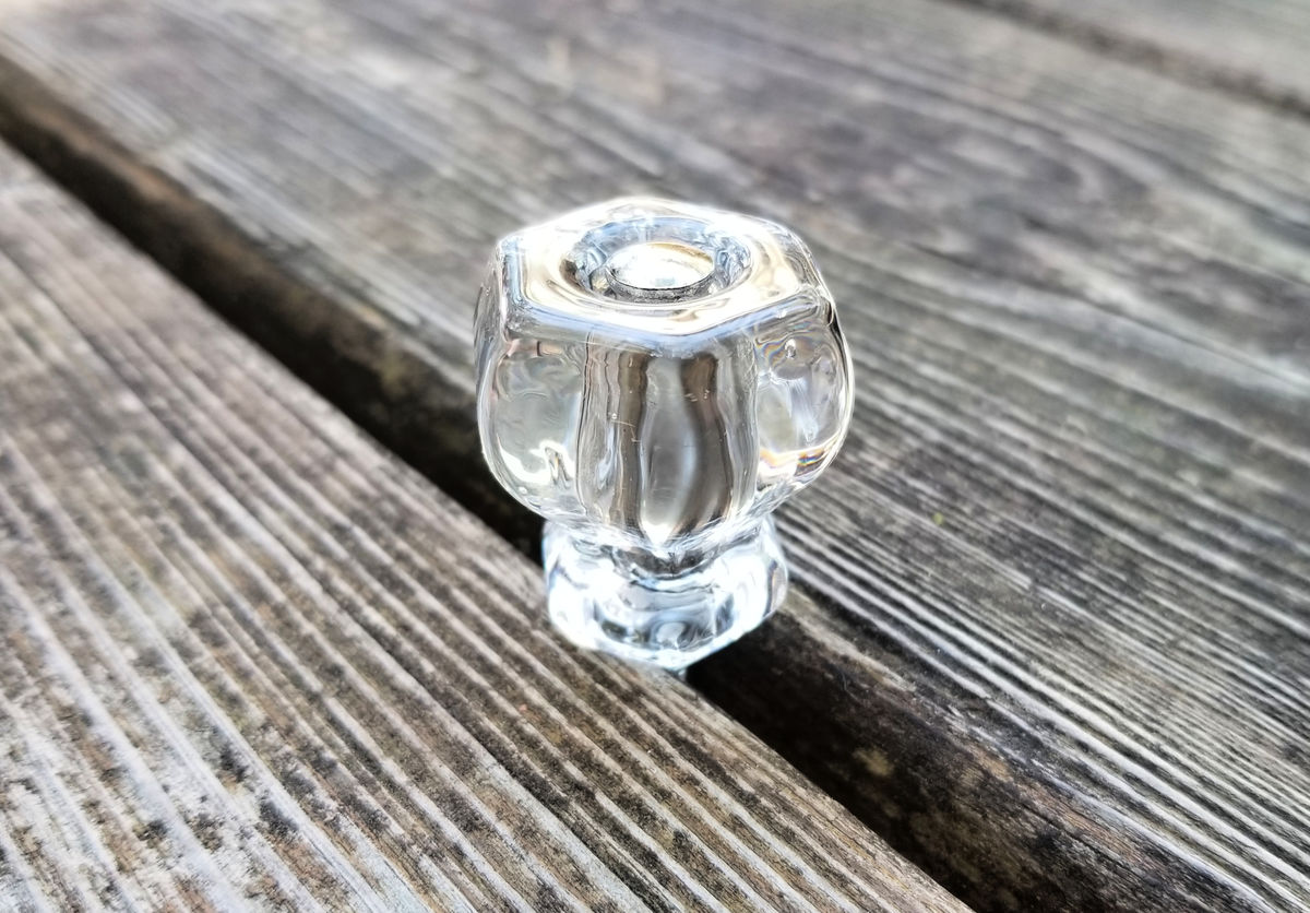 Depression Style Glass Hexagon Knobs Magical Beans Home