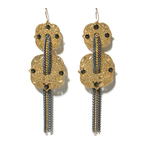 Inbar,Shahak,//,Iron,Diamond,Grade,Earrings,Inbar Shahak, statement jewellery, statement earrings, gold Earrings