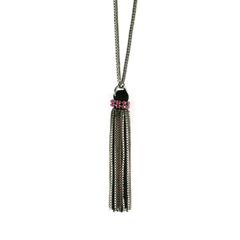 Miquella,//,Crystal,Tassle,Necklace, statement jewellery, statement necklace, Swarovski crystal necklace