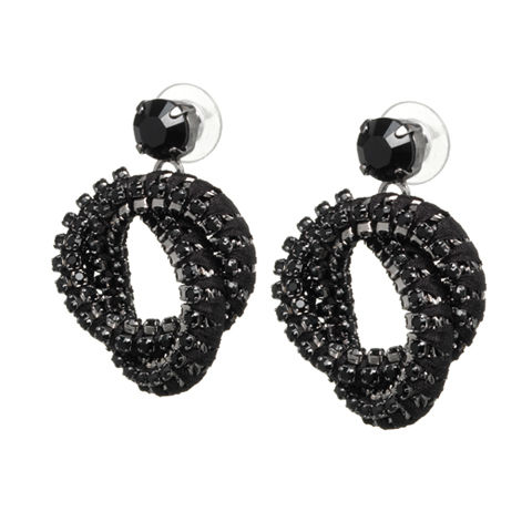 Miquella,//,Crystal,Knot,Earrings, statement earrings, Swarovski crystal earrings