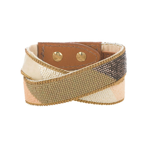 Fiona,Paxton,Capucine,Double,Wrap,Cuff,//,Cream,Multi,Fiona Paxton, Capucine bracelet, statement jewellery, statement bracelet, tribal jewellery, wrap around cuff