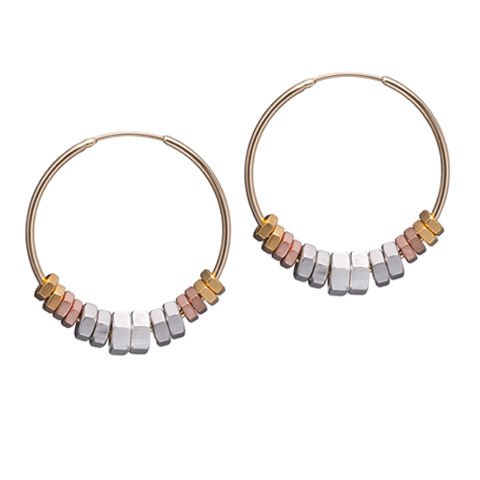 Alice,Menter,Circles,Earrings,//,Mixed,Hoops,Alice Menter, statement jewellery, statement earrings, silver hoops, gold hoops