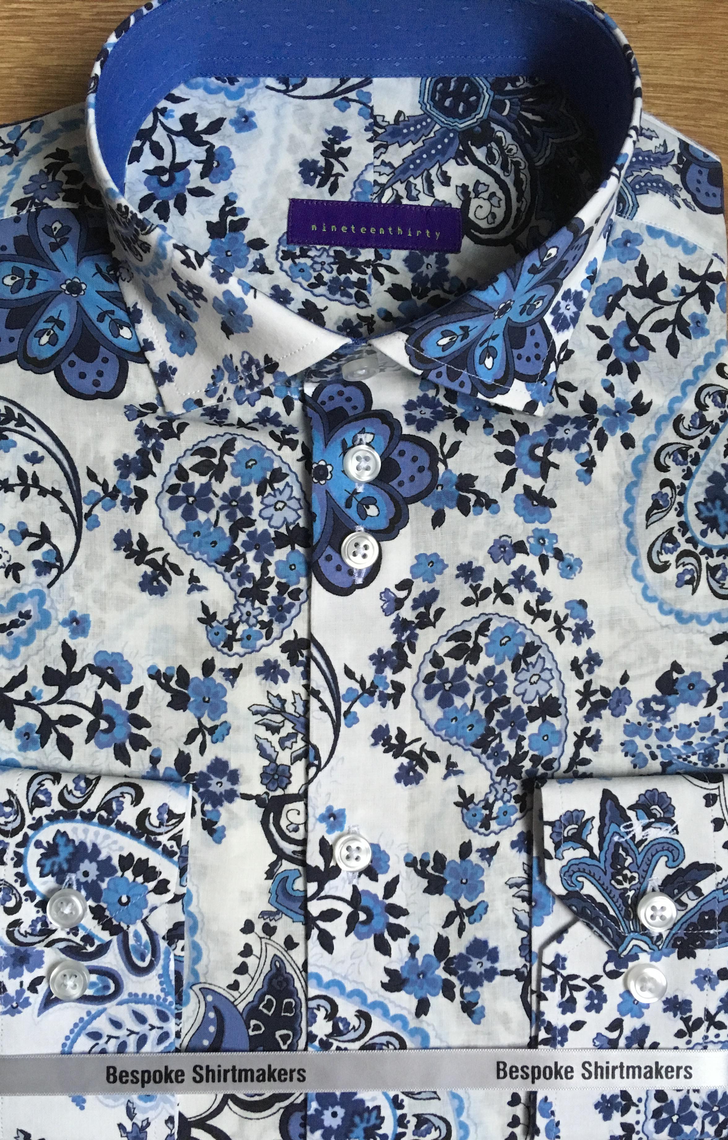 blue paisley shirt