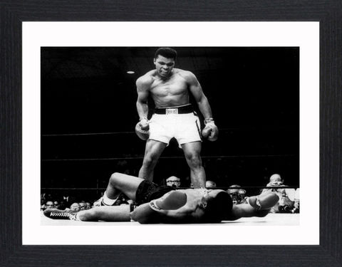 Mohammed,Ali,-,02,Picture, Photo, Photograph, Print, Framed Photograph, Mohammed Ali, Pop Art, Icon, Black&White, B&W, Black & White, Cassius Clay, World Heavyweight Champion, Sonny Liston, the greatest