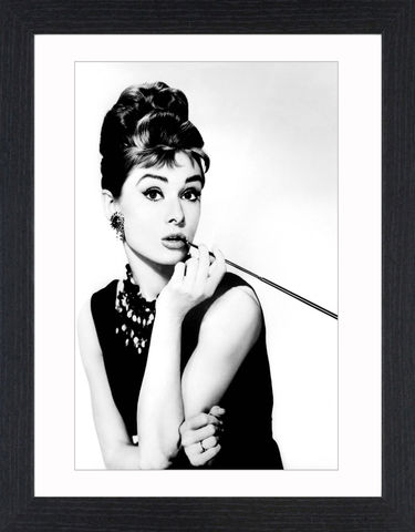 Audrey,Hepburn,-,01,Picture, Photo, Photograph, Print, Framed Photograph, Black&White, B&W, Audrey Hepburn, Actress, fashion icon, elfin, International Best Dressed List Hall of Fame, American Film Institute