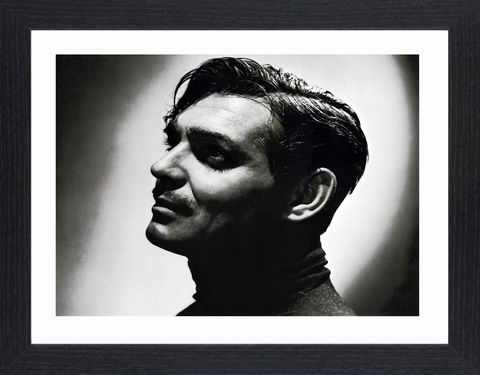 Clark,Gable,-,02,Picture, Photo, Photograph, Print, Framed Photograph,  Icon, Black&White, B&W, Black & White, Clark Gable, William Clark Gable, Rhett Butler, Gone with the Wind,  Vivien Leigh, Academy Award, Best Actor, It Happened One Night, Mutiny on the Bounty, Run Si