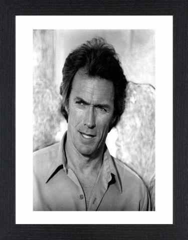 Clint,Eastwood,-,01,Picture, Photo, Photograph, Print, Framed Photograph,  Icon, Black&White, B&W, Black & White, Clint Eastwood, Clinton Eastwood, Jr, film actor, director, producer, composer and politician, Rawhide, the Man with No Name, Sergio Leone's,  Dollars trilogy, s