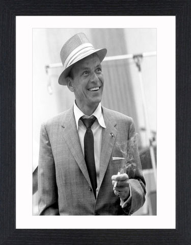 Frank,Sinatra,-,01,Picture, Photo, Photograph, Print, Framed Photograph, Icon, B&W, Frank Sinatra, actor, singer, film, rat pack, idol, bobby soxers