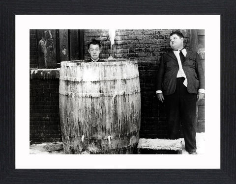 Laurel,&,Hardy_01,Picture, Photo, Photograph, Print, Framed Photograph,  Icon, B&W, Laurel and Hardy, Stan Laurel, Oliver Hardy, comedy double acts, comedy, double act, slapstick, Sons of the Desert, Aademy Award, The Music Box, Babes in Toyland, Way Out West
