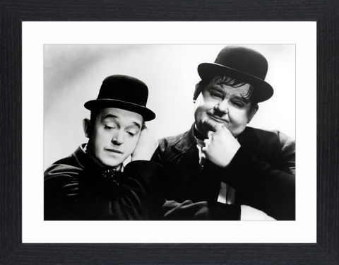 Laurel,&,Hardy,-,04,Picture, Photo, Photograph, Print, Framed Photograph,  Icon, B&W, Laurel and Hardy, Stan Laurel, Oliver Hardy, comedy double acts, comedy, double act, slapstick, Sons of the Desert, Aademy Award, The Music Box, Babes in Toyland, Way Out West