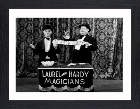 Laurel,&,Hardy,-,06,Picture, Photo, Photograph, Print, Framed Photograph,  Icon, B&W, Laurel and Hardy, Stan Laurel, Oliver Hardy, comedy double acts, comedy, double act, slapstick, Sons of the Desert, Aademy Award, The Music Box, Babes in Toyland, Way Out West